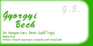 gyorgyi bech business card